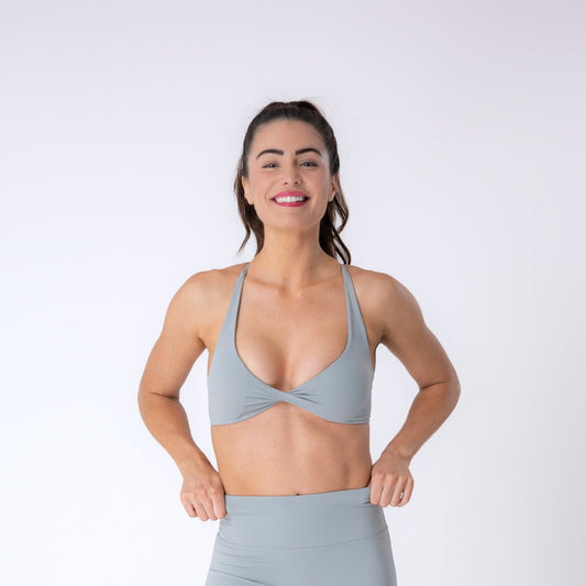 AMONGXT Twist Sports Bra - Ash